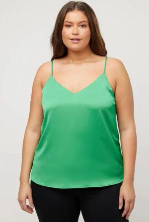 Ulla Popken Spitzenbluse Hemd Spaghettiträger Classic