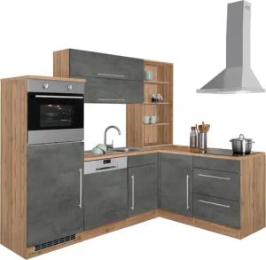 KOCHSTATION Winkelküche KS-Samos, Stellbreite 230x170 cm,