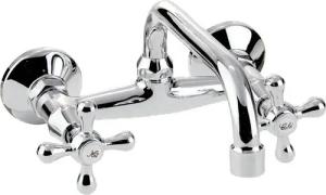Hydroland Spültischarmatur Retro Wand Spül-/Waschtisch -