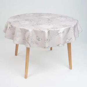 laro Tischdecke 140cm rund Wachstuchdecke Saum-Eingefasst