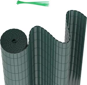 Clanmacy Balkonsichtschutz PVC Sichtschutzmatte mit Kabelbindern