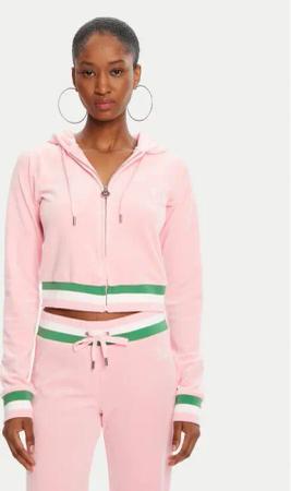 Juicy Couture Sweatshirt Velour Crop JCWAS225351 Rosa Regular Fit