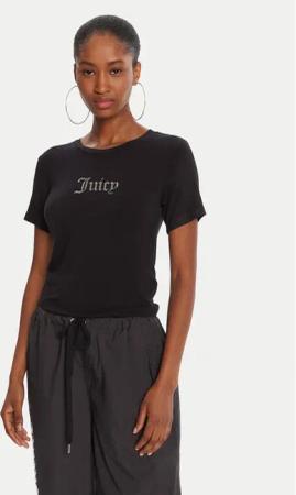 Juicy Couture T-Shirt Sheer JCWCT225301 Schwarz Slim Fit