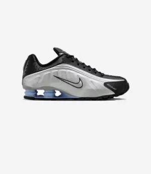 Nike Sneaker Shox R4 Metallic Silver Black Psychic Blue