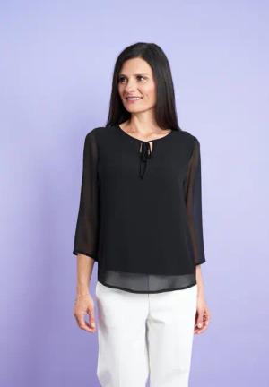 Seidel Moden Chiffonbluse 3/4 -Arm mit