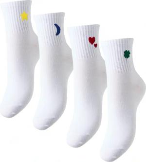 pieces Tennissocken "PCMOVA 4 PACK SOCKS NOOS BC", (Packung, 4 Paar)