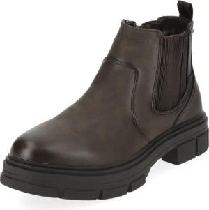 TOM TAILOR Stiefelette "Tom Tailor Stiefelette Lederimitat/Textil"
