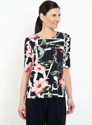 Seidel Moden T-Shirt, mit floralem Muster und MADE IN GERMANY