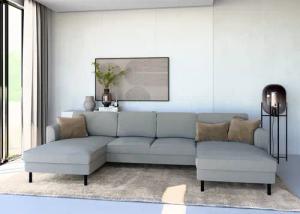 Home affaire Wohnlandschaft "Booster Couch wahlweise mit Schlaffunktion und Bettkasten-auch in Cord", Sofa in U-Form, Breite 305 cm