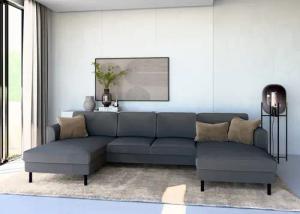 Home affaire Wohnlandschaft "Booster Couch wahlweise mit Schlaffunktion und Bettkasten-auch in Cord", Sofa in U-Form, Breite 305 cm