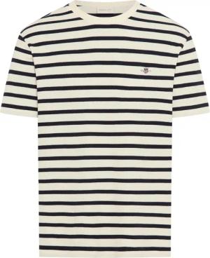 Gant T-Shirt "WAFFLE STRIPE", mit Struktur, gestreift, regular fit, Rundhals