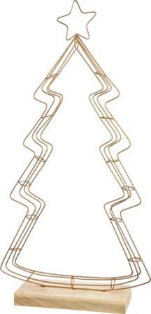 GILDE Dekobaum "Dekoobjekt", Tannenbaum Aluminium, goldfarben, BxH: 45x87 cm