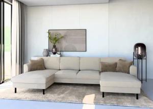 Home affaire Wohnlandschaft "Booster Couch wahlweise mit Schlaffunktion und Bettkasten-auch in Cord", Sofa in U-Form, Breite 305 cm