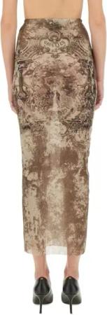 Jean Paul Gaultier - Long "Médaillon" Skirt - Größe S - beige