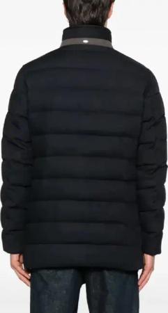 Herno - Double-Breasted Puffer Jacket With Quilted Texture - Größe 48 - schwarz