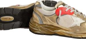 Golden Goose Low-Top Sneaker - Vintage-Finish Golden Leather Sneakers - Gr. 40 (EU) - in Grün - für Damen