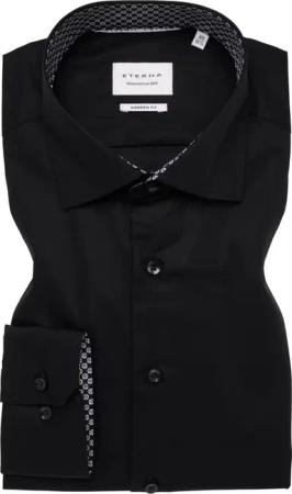 MODERN FIT Hemd in schwarz unifarben