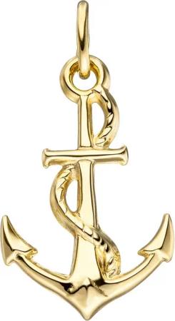 JOBO Ankeranhänger Anhänger Anker, 333 Gold