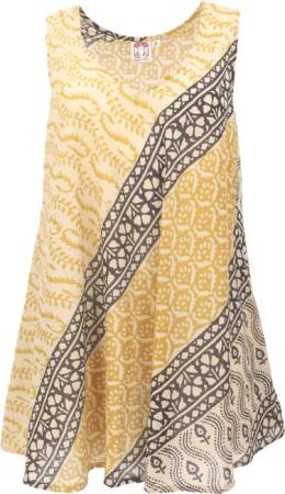 Guru-Shop T-Shirt Boho Blusentop, leichtes Longtop