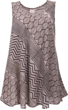 Guru-Shop T-Shirt Boho Blusentop, leichtes Longtop