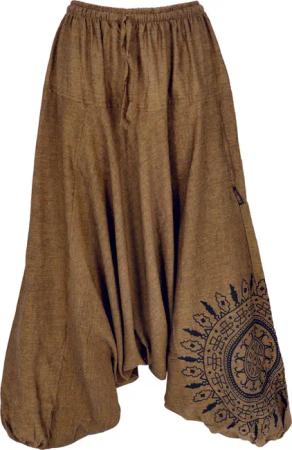 Guru-Shop Relaxhose Haremshose Pluderhose, Pumphose mit