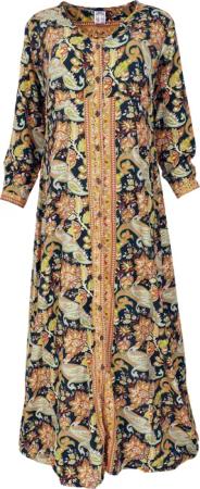 Guru-Shop Kimono Maxikleid, weites Boho Saree