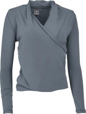 Guru-Shop Longsleeve Langarmshirt im Wickellook mit