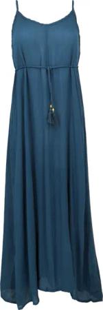 Guru-Shop Midikleid Boho Sommerkleid mit Schnürung