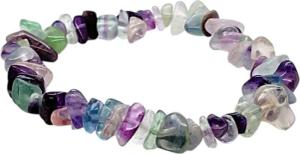 Steinfixx® Armband Regenbogenfluorit Splitterarmband - Mexiko