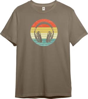 PAULGOS Print-Shirt Herren T-Shirt "Retro Kopfhörer"