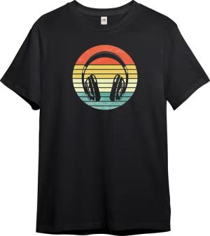 PAULGOS Print-Shirt Herren T-Shirt "Retro Kopfhörer"