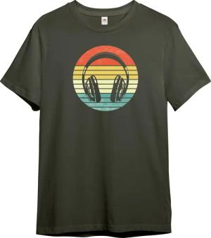 PAULGOS Print-Shirt Herren T-Shirt "Retro Kopfhörer"