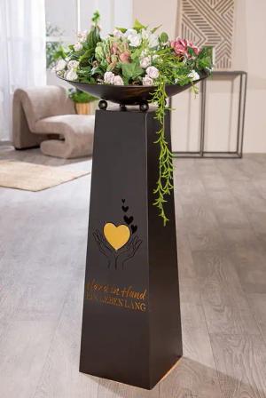 GILDE Dekoschale Schalenständer Metall Schwarz Gold