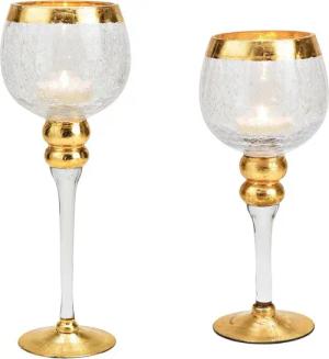 Interdesign24 Windlicht Golden, Glas Gold 30/35