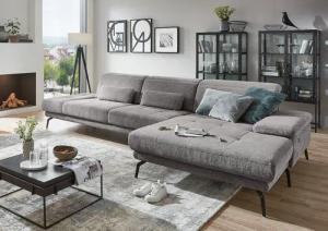 Die PlanBar Ecksofa "MP-IN20126 L-Form mit Federkern-Polsterung", mit Kopfteilverstellung, optional Sitztiefen- & Armteilverstellung