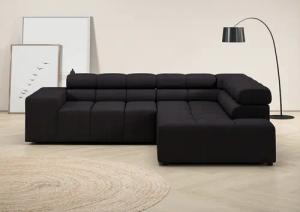 INOSIGN Ecksofa "Ancona, incl. Kopfteilverstellung + 3 Zierkissen, L-Form, Breite 249cm", wahlweise motorische Sitztiefenverstellung, B/T(H: 249/215/70 cm