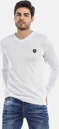 Cipo & Baxx V-Ausschnitt-Pullover "Pullover", (1 tlg.), mit V-Ausschnitt, CP242