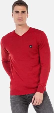 Cipo & Baxx V-Ausschnitt-Pullover "Pullover", (1 tlg.), mit V-Ausschnitt, CP242