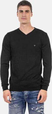 Cipo & Baxx V-Ausschnitt-Pullover "Pullover", (1 tlg.), mit V-Ausschnitt, CP242