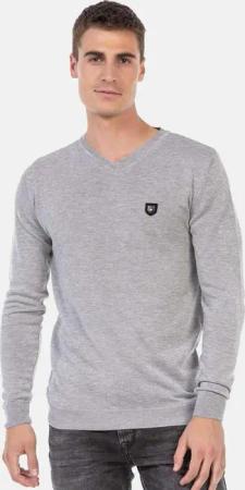 Cipo & Baxx V-Ausschnitt-Pullover "Pullover", (1 tlg.), mit V-Ausschnitt, CP242