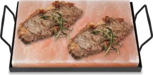 Clanmacy Grill-Salzstein Salzstein mit Halter 30x20x3cm
