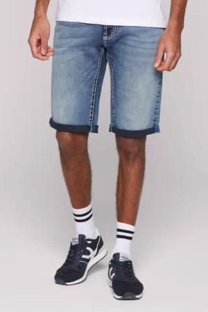 CAMP DAVID Jeansshorts mit breiten Nähten