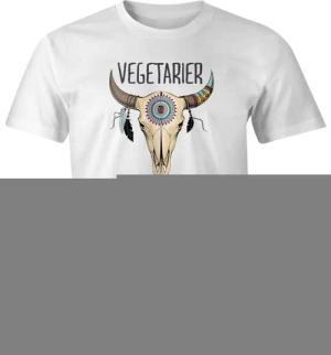 MoonWorks Print-Shirt Herren T-Shirt Vegetarier /
