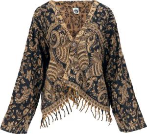 Guru-Shop Langjacke Bolero Jacke, legeres Boho