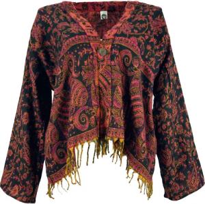 Guru-Shop Langjacke Bolero Jacke, legeres Boho