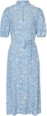 seidensticker Midikleid Halbarm-Kleid mit Rüschenkragen