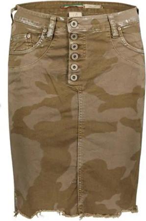 PLEASE Jeansrock mit Camouflage-Muster