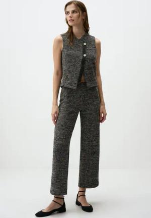 Jimmy Key Strickhose Strukturierte Hose Mit