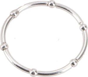 Guru-Shop Silberring Silberring mit zierlichen Kugeln