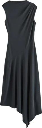 Next Midikleid Kurzärmliges Midikleid mit asymmetrischem